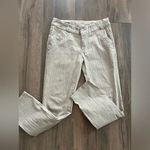 Herbench Womens Pants Beige Size 26 The Perfect Chino Stretch Blend